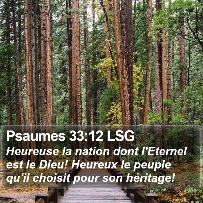 Psaumes 33:12 LSG Bible Study