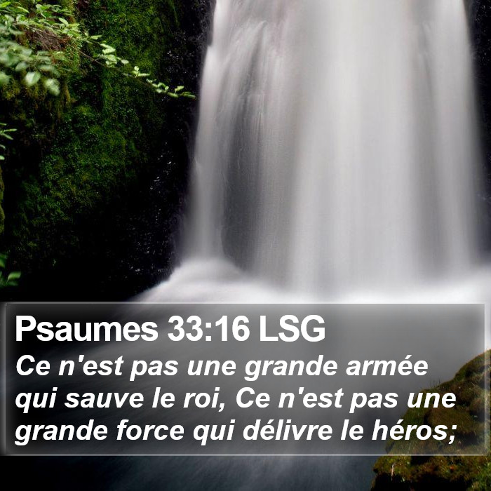 Psaumes 33:16 LSG Bible Study