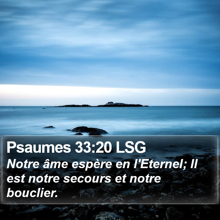 Psaumes 33:20 LSG Bible Study