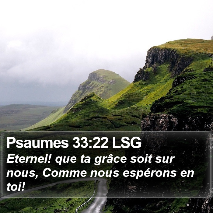 Psaumes 33:22 LSG Bible Study
