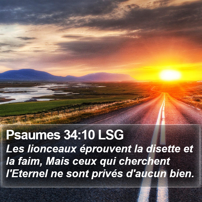 Psaumes 34:10 LSG Bible Study