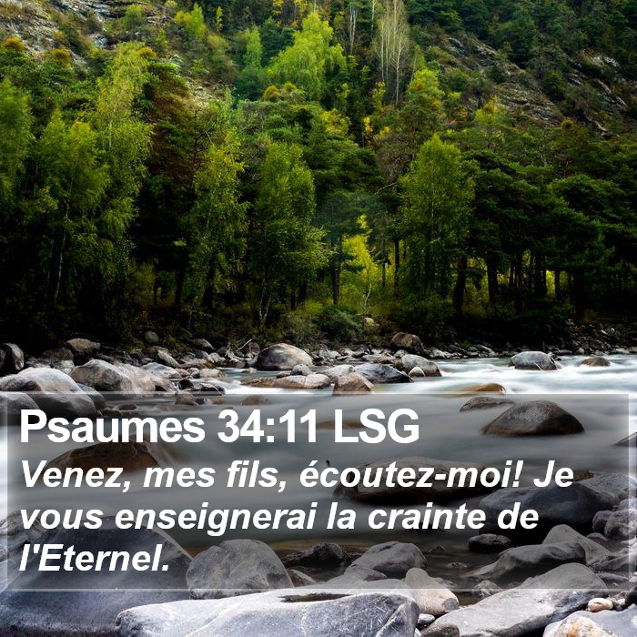 Psaumes 34:11 LSG Bible Study