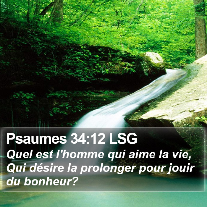 Psaumes 34:12 LSG Bible Study