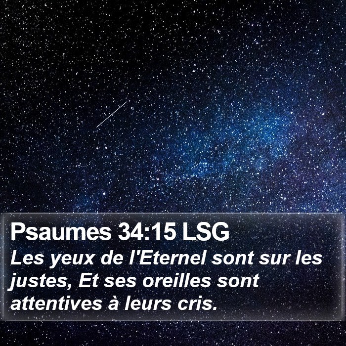 Psaumes 34:15 LSG Bible Study