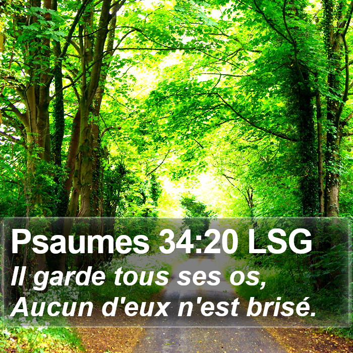 Psaumes 34:20 LSG Bible Study