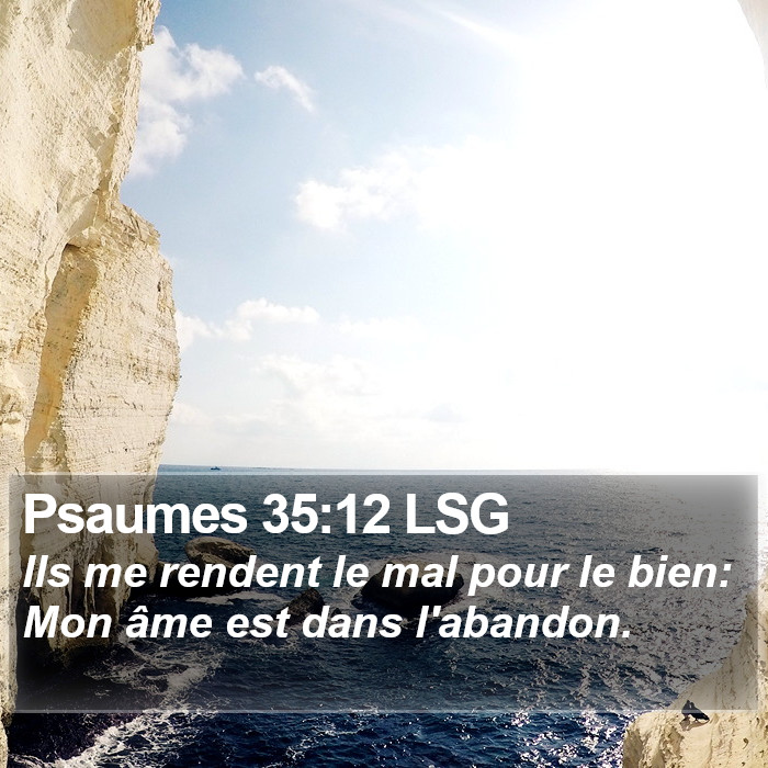 Psaumes 35:12 LSG Bible Study