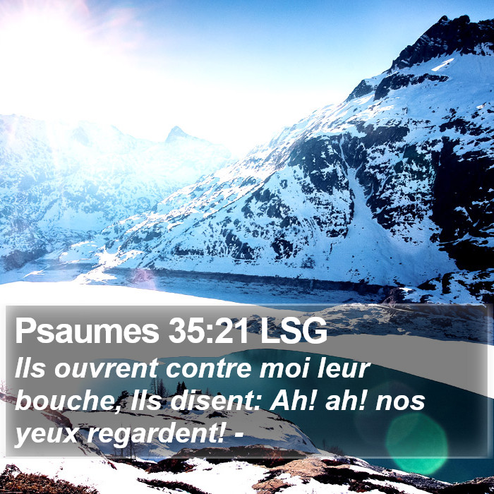Psaumes 35:21 LSG Bible Study