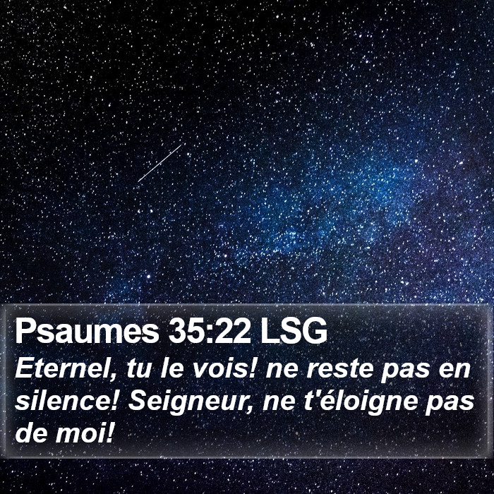 Psaumes 35:22 LSG Bible Study