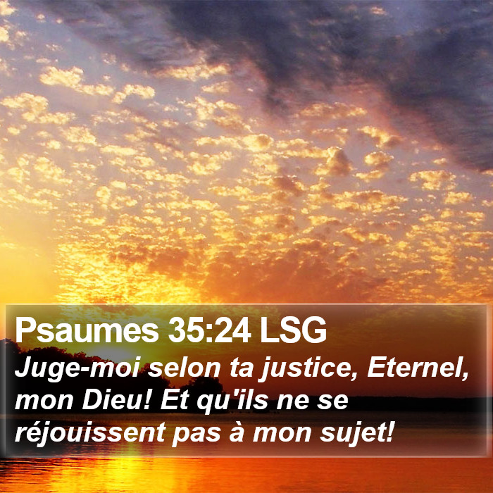 Psaumes 35:24 LSG Bible Study