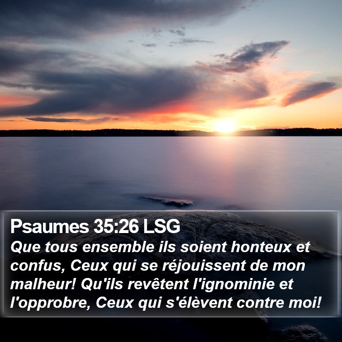 Psaumes 35:26 LSG Bible Study