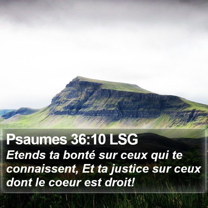 Psaumes 36:10 LSG Bible Study