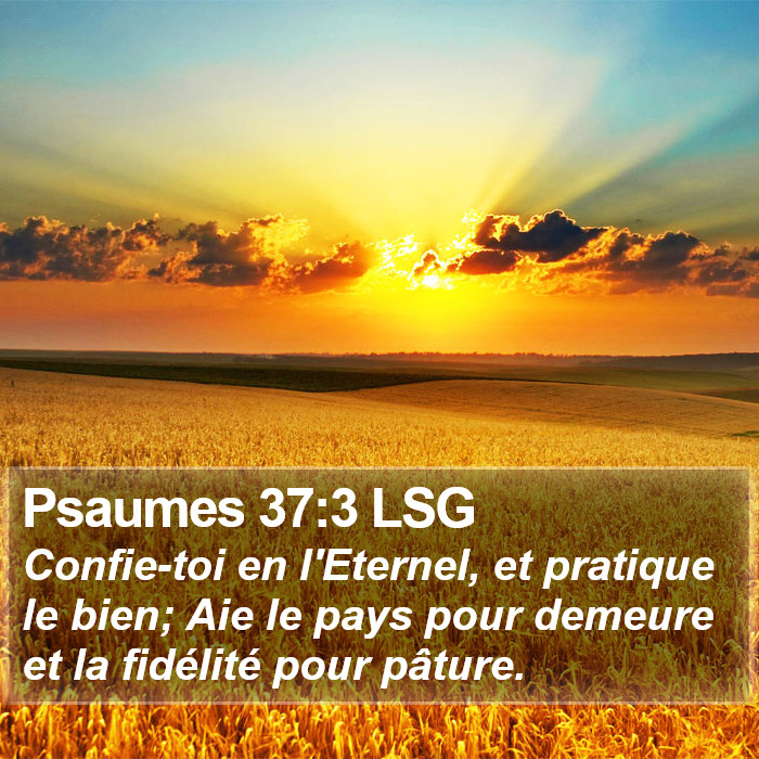 Psaumes 37:3 LSG Bible Study