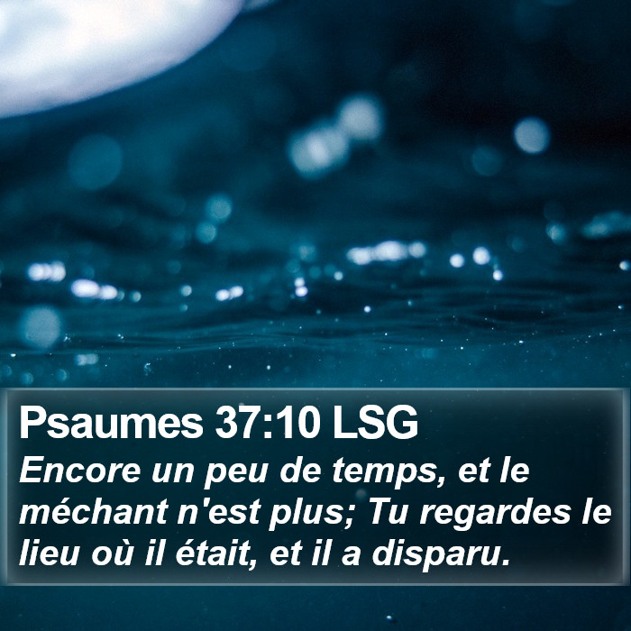 Psaumes 37:10 LSG Bible Study