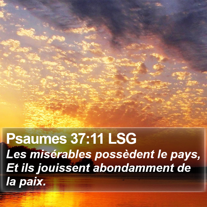 Psaumes 37:11 LSG Bible Study