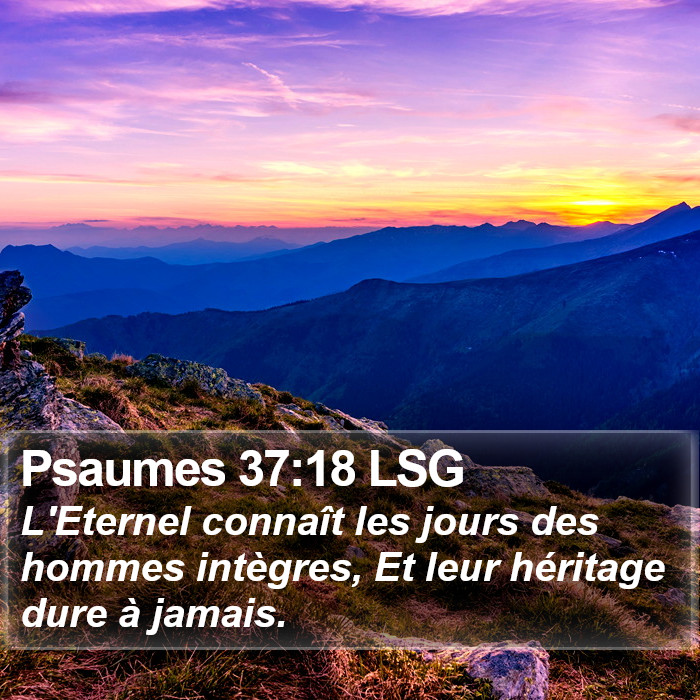Psaumes 37:18 LSG Bible Study