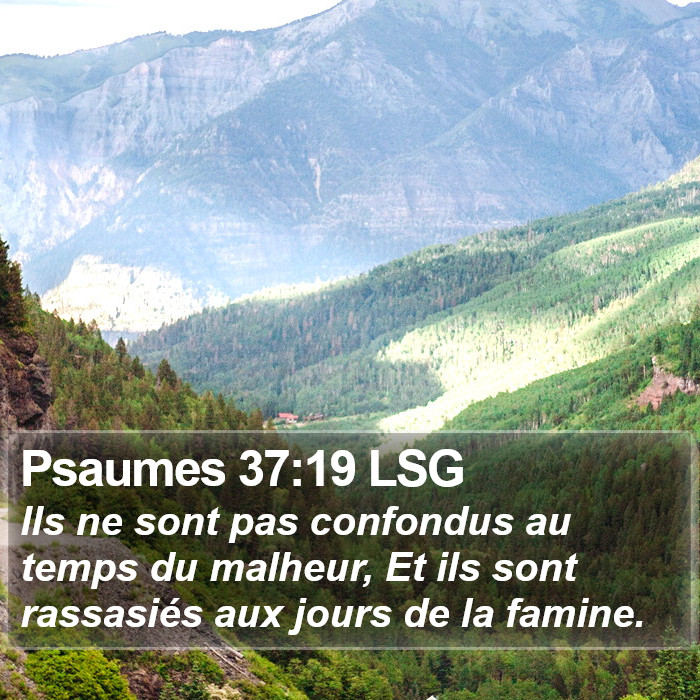Psaumes 37:19 LSG Bible Study