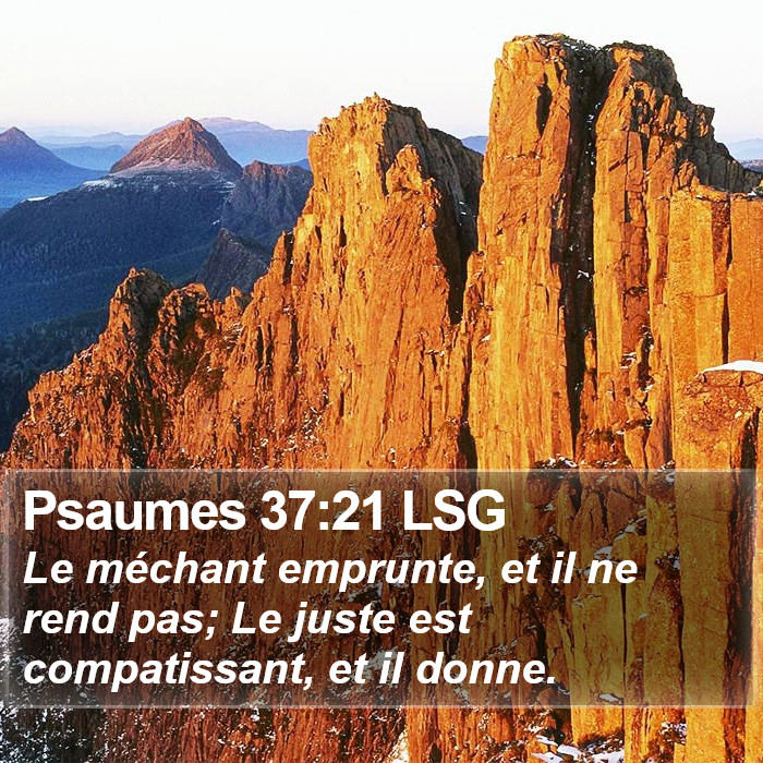 Psaumes 37:21 LSG Bible Study