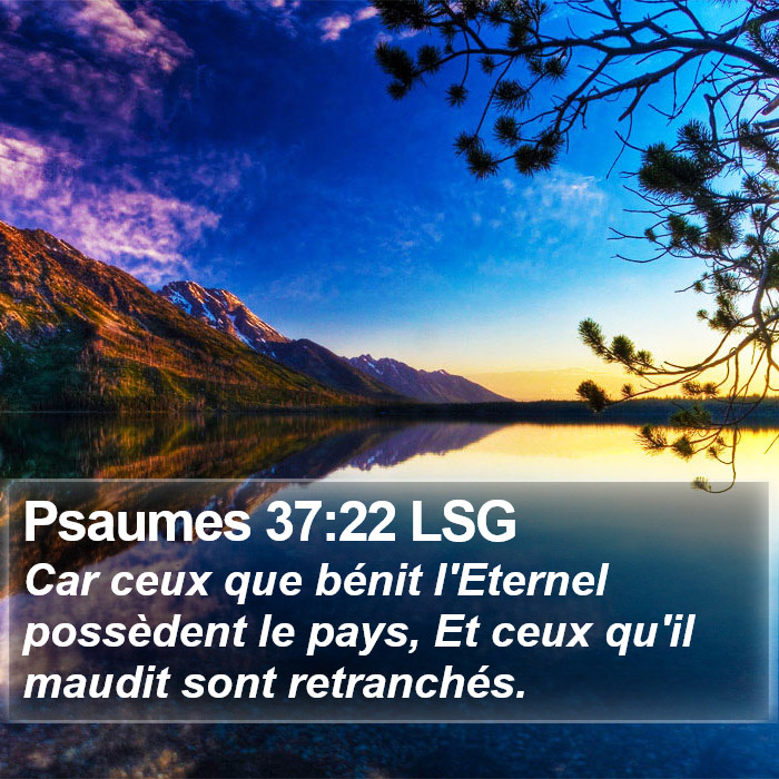 Psaumes 37:22 LSG Bible Study