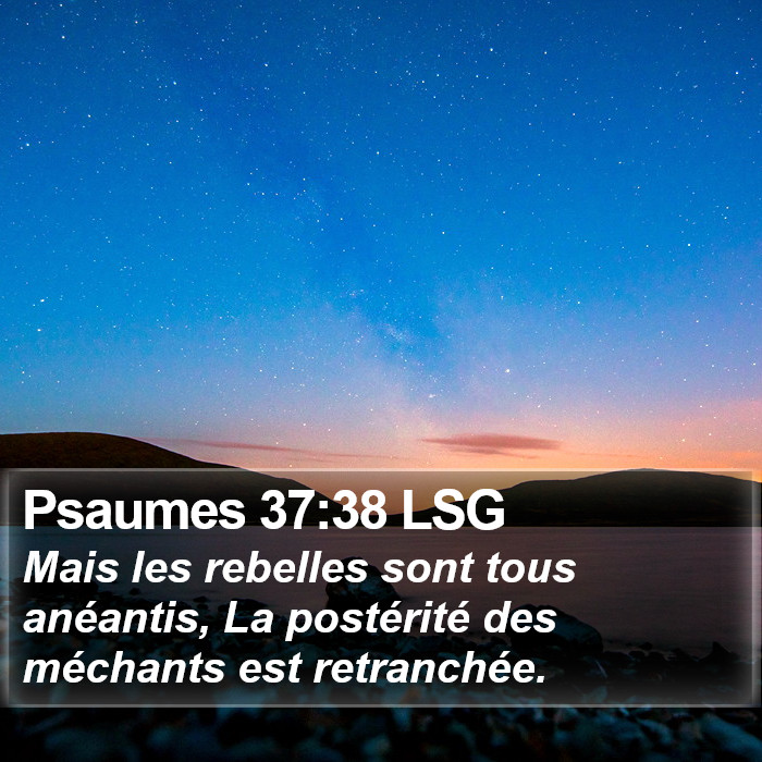 Psaumes 37:38 LSG Bible Study