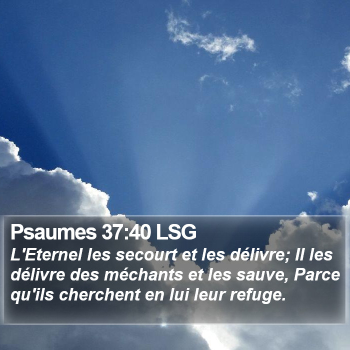 Psaumes 37:40 LSG Bible Study