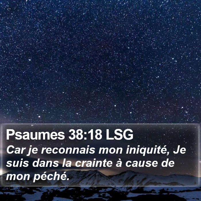 Psaumes 38:18 LSG Bible Study