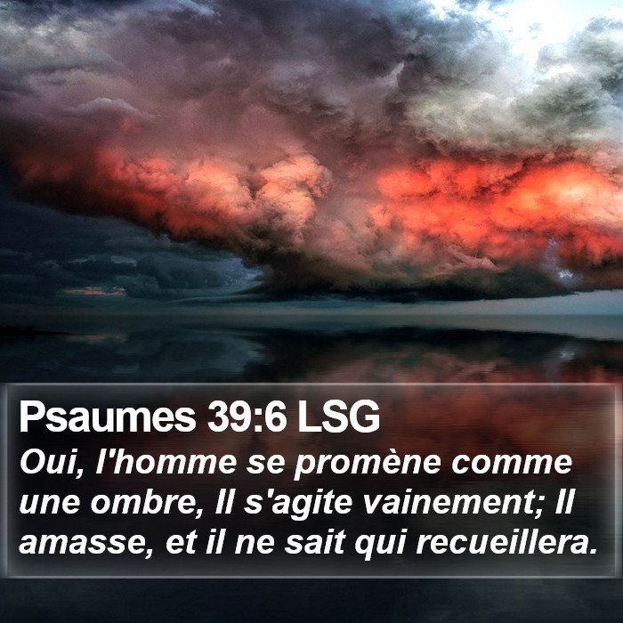 Psaumes 39:6 LSG Bible Study
