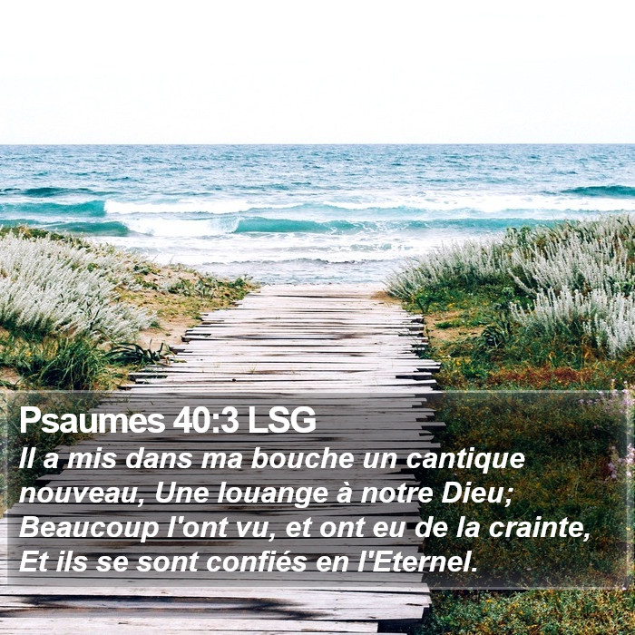 Psaumes 40:3 LSG Bible Study