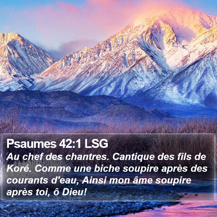 Psaumes 42:1 LSG Bible Study