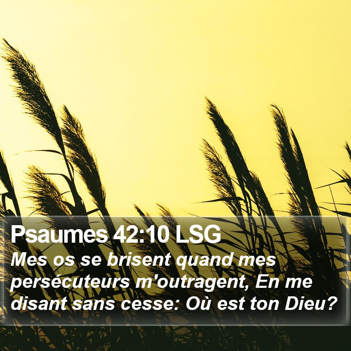 Psaumes 42:10 LSG Bible Study