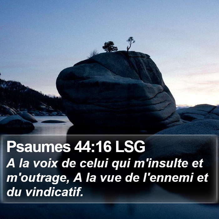 Psaumes 44:16 LSG Bible Study