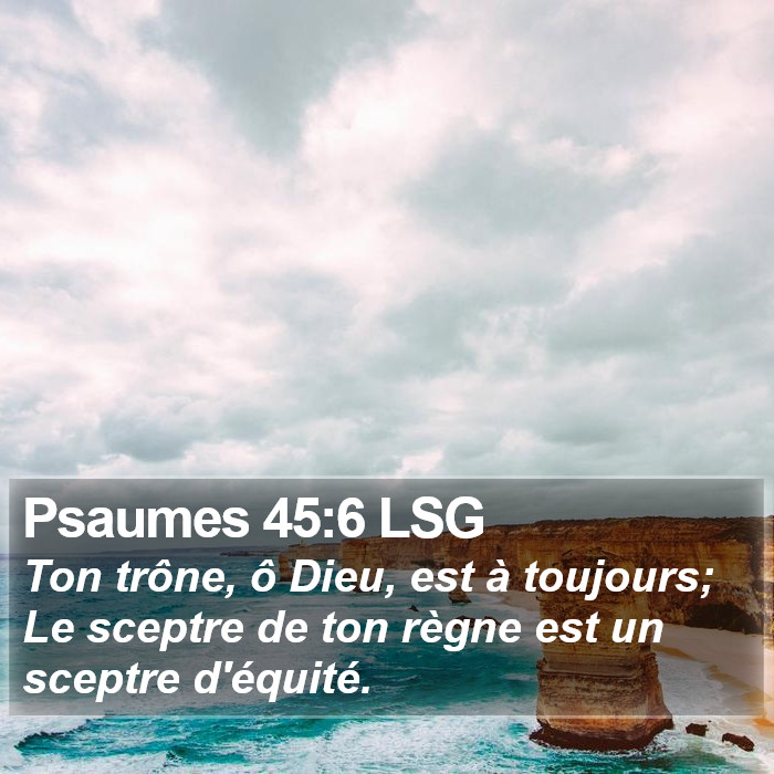 Psaumes 45:6 LSG Bible Study