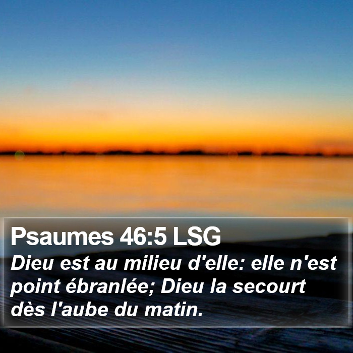 Psaumes 46:5 LSG Bible Study