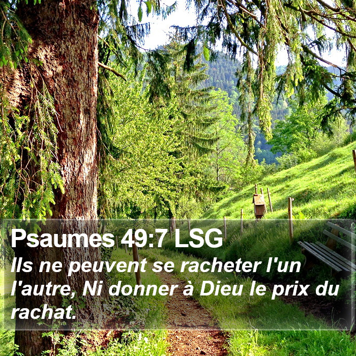 Psaumes 49:7 LSG Bible Study