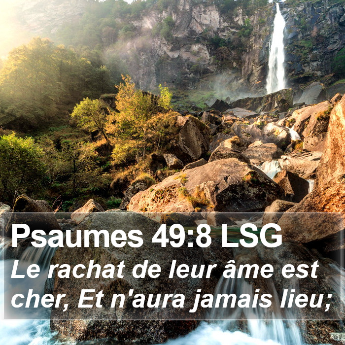 Psaumes 49:8 LSG Bible Study
