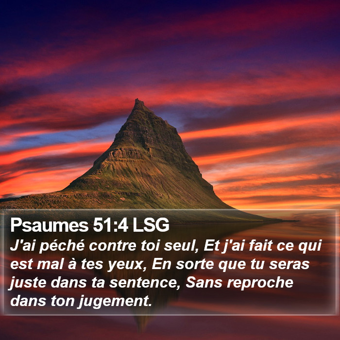 Psaumes 51:4 LSG Bible Study