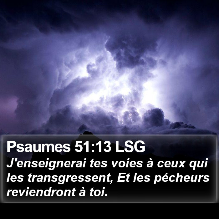 Psaumes 51:13 LSG Bible Study