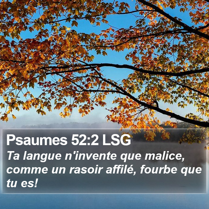 Psaumes 52:2 LSG Bible Study