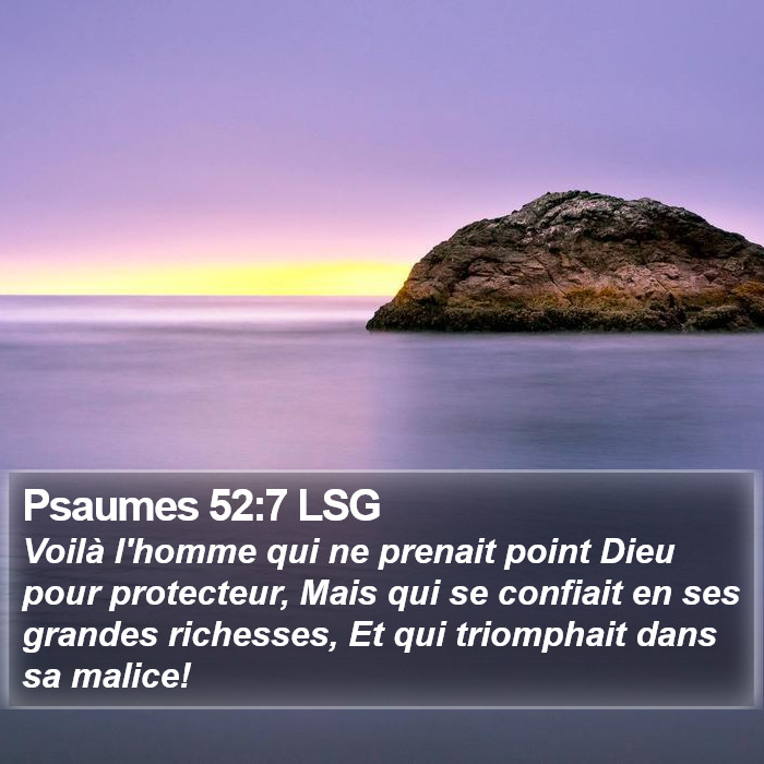 Psaumes 52:7 LSG Bible Study