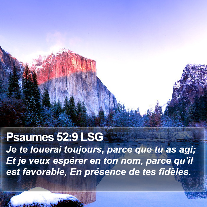 Psaumes 52:9 LSG Bible Study