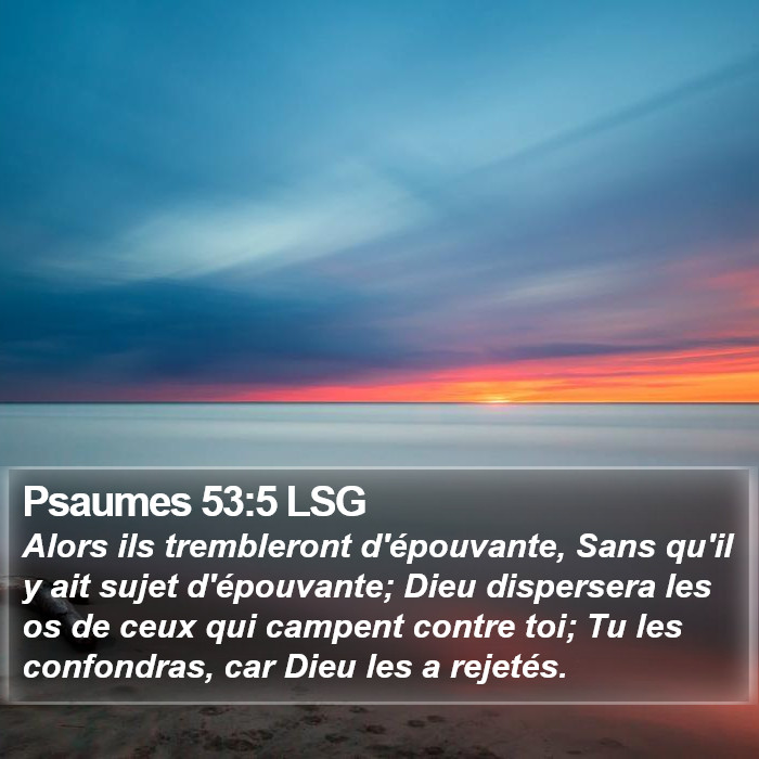 Psaumes 53:5 LSG Bible Study