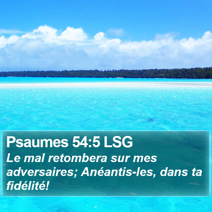 Psaumes 54:5 LSG Bible Study