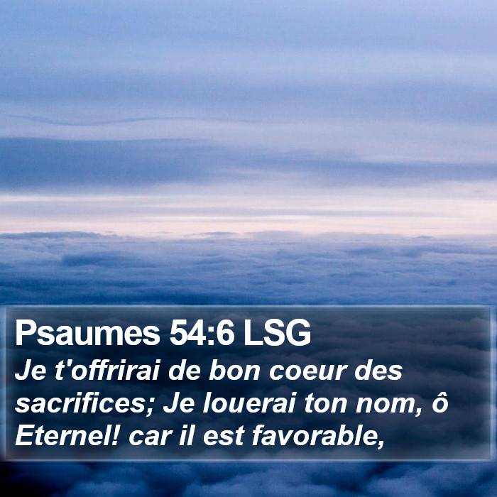 Psaumes 54:6 LSG Bible Study
