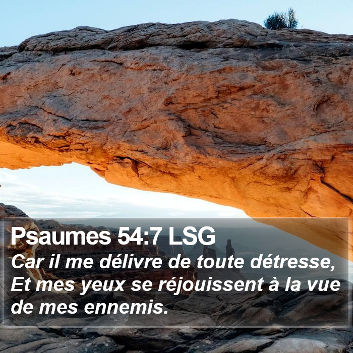 Psaumes 54:7 LSG Bible Study
