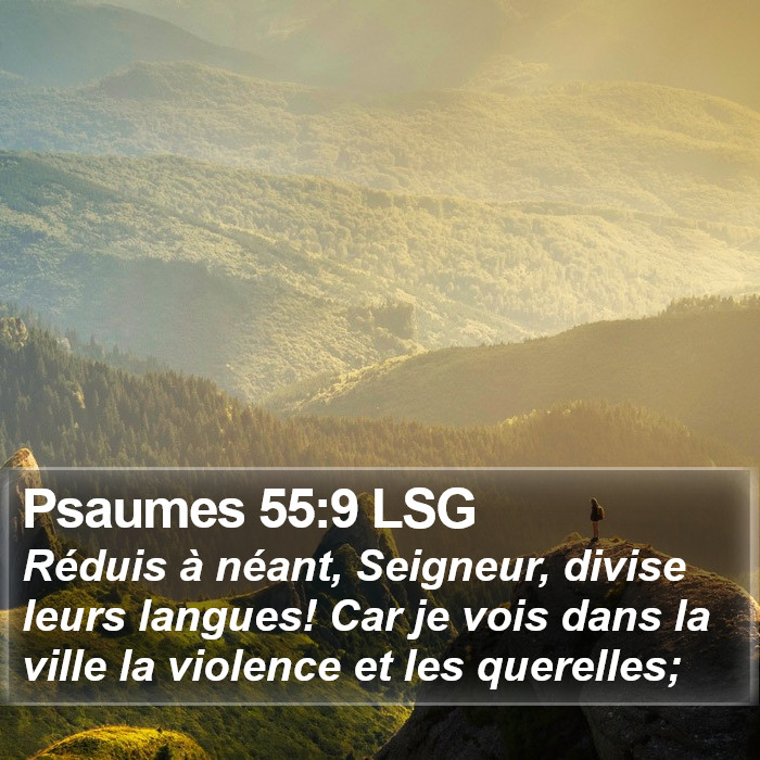 Psaumes 55:9 LSG Bible Study