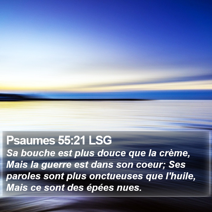 Psaumes 55:21 LSG Bible Study