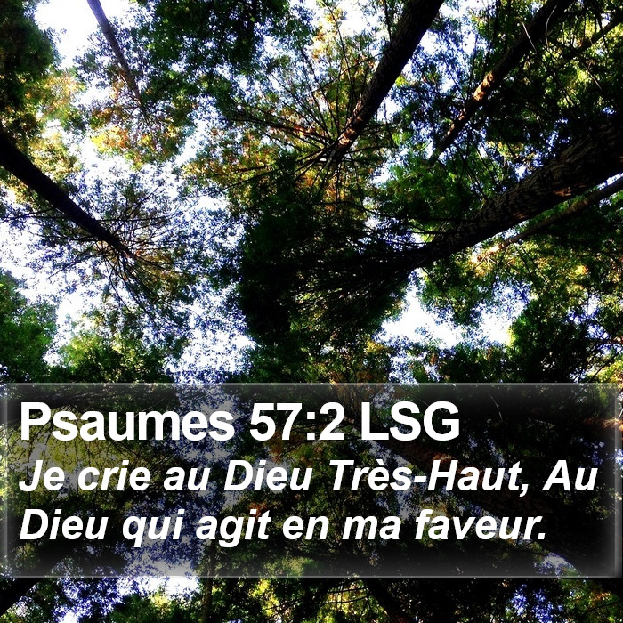 Psaumes 57:2 LSG Bible Study