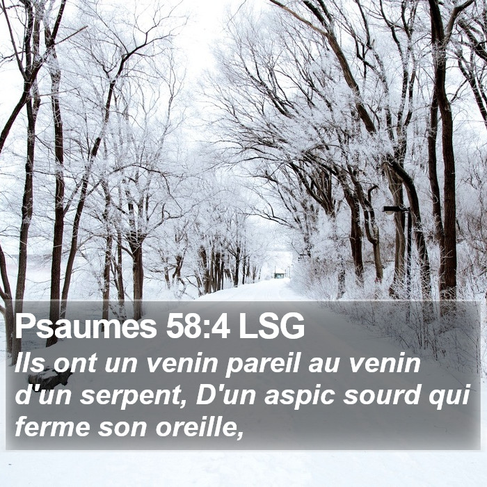 Psaumes 58:4 LSG Bible Study
