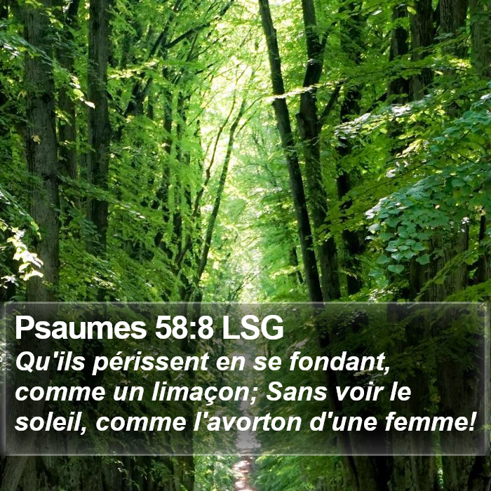 Psaumes 58:8 LSG Bible Study