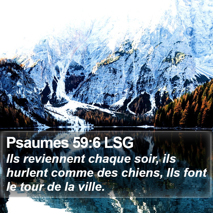 Psaumes 59:6 LSG Bible Study