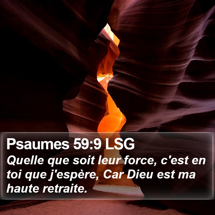 Psaumes 59:9 LSG Bible Study